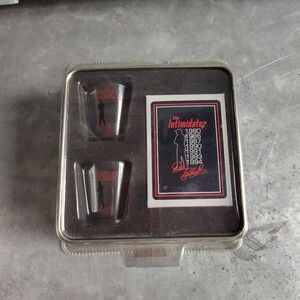 NASCAR Dale Earnhardt "The Intimidator" 2 Shot Glass Cards Collectible Gift Set